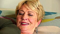 granny's hairy pussy gets licked fingered and cum covered in hot mature muff diving session