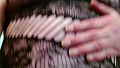 sexy model slips into bodystockings teases hairy pussy then cums wildly together