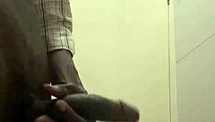 oh shit caught me jerkin my huge cock in office bathroom cum covered mess