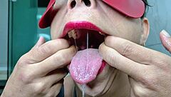 masked milf takes rough anal insertions and piss action