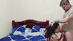 real homemade latina couple passionate ass worship sex