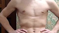 flexy skinny dude teases in tight underwear flexing hard