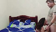 real homemade latina couple passionate ass worship sex