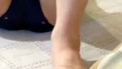 Japanese wife legs spread wet pussy before bedroom fuck