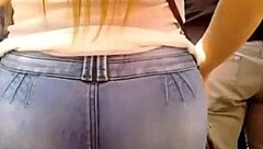 Wera's mega juicy ass bursts in tight jeans
