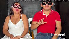Esposa humilla a cornudo sumiso en entrevista swinger