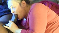 sloppy deepthroat on big black cock