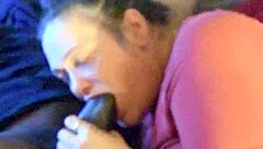 sloppy deepthroat on big black cock