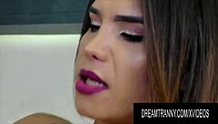 Dream tranny Kalliny Nomura strokes big cock in hot compilation