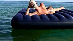 nude beach blonde big tits public nudist outdoor tease