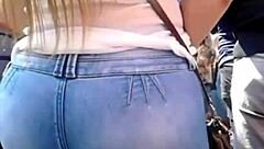 Wera's mega juicy ass bursts in tight jeans