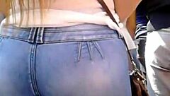 Wera's mega juicy ass bursts in tight jeans