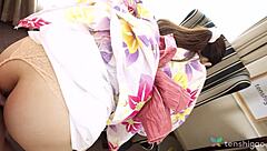 japanese aki igarashi kimono ride leads to screaming orgasm