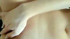 Playing with my huge tits and pussy!