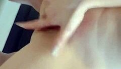 Playing with my huge tits and pussy!