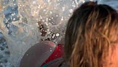 Sexy surf models tease in ultra-slow motion outdoor glory