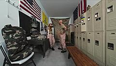 Army Cosplay Threesome POV with Scarlett Mae and Scarlet Skies