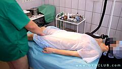 Hey doctor, why bend me over desk for rough bondage gyno exam pounding?