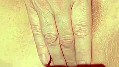 mature blonde wife fingers shaved pussy in early morning tease