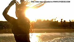 Sexy surf models tease in ultra-slow motion outdoor glory