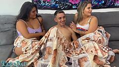 Invited friend for movie but turned into steamy group play fun