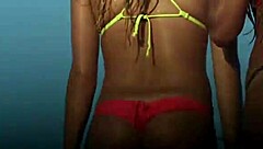 Sexy surf models tease in ultra-slow motion outdoor glory