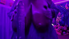 i get worshipped in purple by plump bbw with huge natural tits
