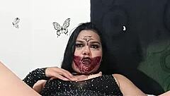 allisonvega halloween lingerie solo masturbation curvy latina