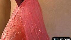 Girls flash bikinis on beach convinced for painted body cash in public outdoor tease