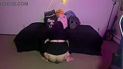goth pawg grinds thick bbc dildo with wild bounces!