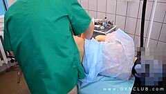 Hey doctor, why bend me over desk for rough bondage gyno exam pounding?