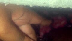 juicy ebony pussy drips wet in solo masturbation orgasm frenzy