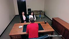 I catch my secretary and vice principal sucking cock at work