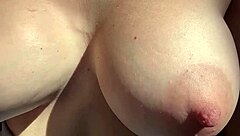 big tits milf artemisia love bounces boobs solo outdoor