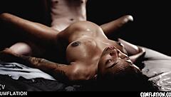 black barbie reyes cum bloated belly pussy overflowing interracial loads