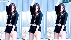cute korean dancer sways seductively