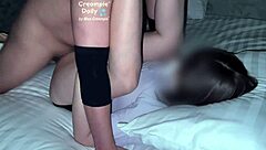 sexy student moonlighting part-time gets tight pussy creampied
