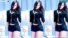 cute korean dancer sways seductively