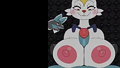 Sexy bunny Cinderace big tits blowjob titty fuck banging cum game