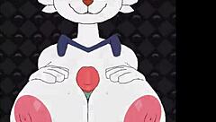 Sexy bunny Cinderace big tits blowjob titty fuck banging cum game