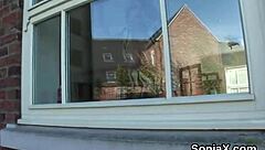 Unfaithful English MILF Lady Sonia Flashes Huge Tits!
