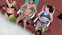 Argentinian Neighbors Sunbathing Voyeur Terrace Tease Part 2