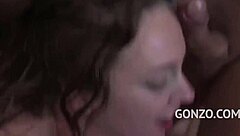 Dirty whore gangbang triple anal stretch cum overflow orgasm messy cunt
