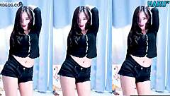 cute korean dancer sways seductively