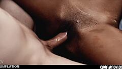 black barbie reyes cum bloated belly pussy overflowing interracial loads