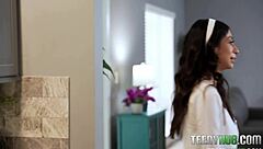 Petite babysitter Daya Dare tempts Peter Green in taboo POV dare