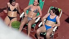 Argentinian Neighbors Sunbathing Voyeur Terrace Tease Part 2