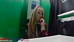 hey gloryhole student teen sucks cock deep