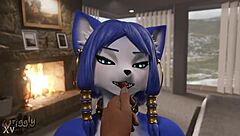breeding cute furry vixen's big tits pussy pov