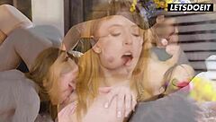 exchange student nicole doshi enjoys lesbian playtime with madi collins and syren de mer